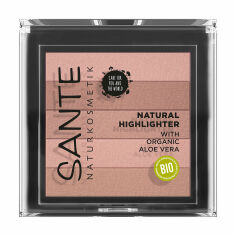 Акція на Біохайлайтер для обличчя Sante Natural Highlighter With Organic Aloe Vera 01 Nude, 7 г від Eva
