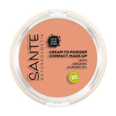 Акція на Компактна крем-біопудра для обличчя Sante Cream To Powder Compact Make-up 02 Warm Meadow, 9 г від Eva