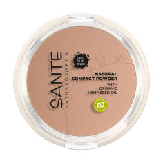 Акція на Компактна біопудра для обличчя Sante Natural Compact Powder 02 Neutral Beige, 9 г від Eva