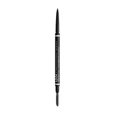 Акция на Олівець для брів NYX Professional Makeup Micro Brow Pencil зі щіточкою, 08 Black, 0.09 г от Eva