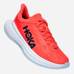 Акція на Жіночі кросівки для бігу HOKA ONE ONE Carbon X 2 1113527 40 2/3 Червоні від Rozetka