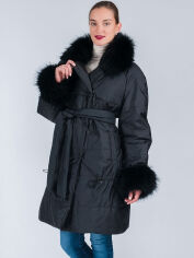 Акция на Куртка зимова жіноча Alberto Bini 4043-1 40 Чорна от Rozetka