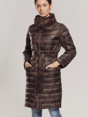 Акция на Куртка зимова жіноча Esmeralda 7409-1 38 Коричнева от Rozetka