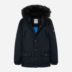 Акция на Дитяча зимова куртка для хлопчика Minoti 11COAT 20 37383JNR 104-110 см Темно-синя от Rozetka