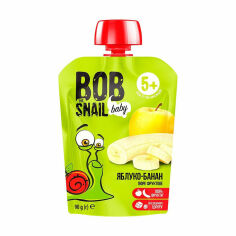 Акція на Фруктове пюре Bob Snail Яблуко-банан, від 5 місяців, 10*90 г від Eva