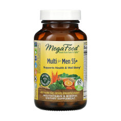 Акція на Дієтична добавка мультивітаміни та мінерали в таблетках MegaFood Multi for Men 55+ для чоловіків, 60 шт від Eva