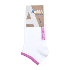 Акція на Шкарпетки жіночі AmiGА 11В20-5/1 спортивні, білі, розмір 23-25 від Eva