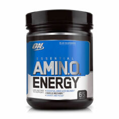 Акція на Харчова добавка Амінокислота в порошку Optimum Nutrition Essential Amino Energy Blue Raspberry, 585 г від Eva