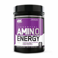 Акція на Харчова добавка Амінокислота в порошку Optimum Nutrition Essential Amino Energy Concord Grape, 585 г від Eva
