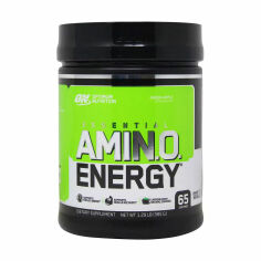 Акція на Харчова добавка Амінокислота в порошку Optimum Nutrition Essential Amino Energy Green Apple, 585 г від Eva