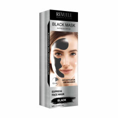 Акция на Чорна маска для обличчя Revuele Black Mask Express Detox Експрес детокс, 80 мл от Eva