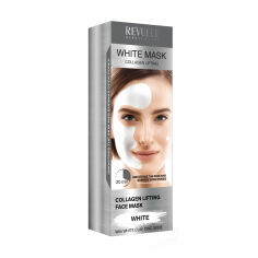 Акція на Біла маска для обличчя Revuele White Mask Collagen Express Ліфтінг, з колагеном, 80 мл від Eva