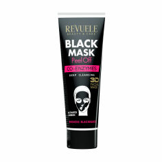 Акція на Чорна маска-плівка для обличчя Revuele Black Mask Peel Off Co-Enzymes з коензимами, 80 мл від Eva