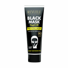 Акція на Чорна маска-плівка для обличчя Revuele Black Mask Peel Off Pro-Collagen з про-колагеном, 80 мл від Eva