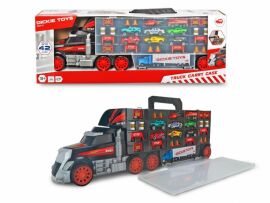 Акція на Игровой набор Dickie Toys "Трейлер перевозчик авто" грузовик с ручкой, 7 машин від Stylus