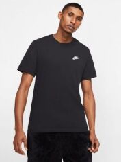 Акція на Футболка бавовняна довга чоловіча Nike Sportswear Club AR4997-013 M Чорна від Rozetka