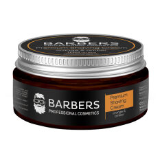 Акція на Чоловічий крем для гоління Barbers Premium Shaving Cream зі зволожувальним ефектом, з апельсином та амброю, 100 мл від Eva