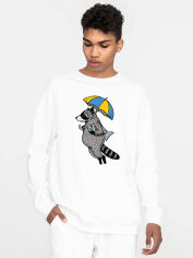 Акция на Світшот Love&Live Fashion raccoon UA LLP02156 3XL Білий от Rozetka