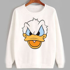 Акция на Світшот Love&Live Donald Duck LLP02282 L Білий от Rozetka