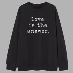 Акция на Світшот Love&Live Love is the answer LLP02353 XL Чорний от Rozetka