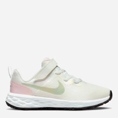 Акция на Дитячі кросівки для дівчинки Nike Revolution 6 Nn Se (Psv) DR9978-115 29.5 (12C) Білі от Rozetka