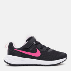 Акція на Дитячі кросівки для дівчинки Nike Revolution 6 Nn (PSV) DD1095-007 13C 31 Чорні від Rozetka