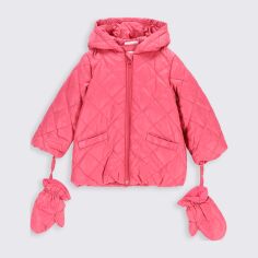 Акція на Дитяча зимова куртка для дівчинки Coccodrillo Outerwear Girl Newborn ZC2152101OGN-007 86 см Рожева від Rozetka
