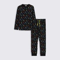Акція на Піжама (футболка з довгими рукавами + штани) для хлопчика Coccodrillo Pyjamas ZC2448114PJS-021 104 см Чорна від Rozetka