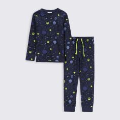 Акція на Піжама (футболка з довгими рукавами + штани) для хлопчика Coccodrillo Pyjamas ZC2448113PJS-014 104 см Синя від Rozetka