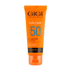 Акція на Захисний зволожувальний крем Gigi Sun Care Daily Moist Active Anti-Age SPF 50 для всіх типів шкіри обличчя, 75 мл від Eva