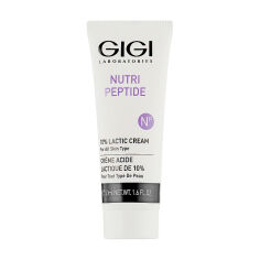 Акція на Пептидний крем для обличчя Gigi Nutri-Peptide 10% Lactic Cream для всіх типів шкіри обличчя, з 10% молочною кислотою, 50 мл від Eva