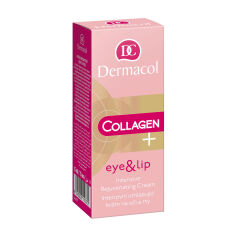 Акція на Крем для шкіри навколо очей та губ Dermacol Collagen+ Eye & Lip Intensive Rejuvenating Cream, 15 мл від Eva