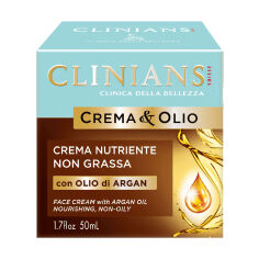 Акція на Поживний крем для обличчя Clinians Argan Crema & Olio Cream, 50мл від Eva