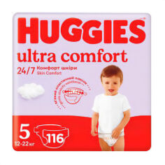 Акция на Підгузки Huggies Ultra Comfort розмір 5 (11-25 кг), 116 шт от Eva
