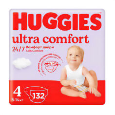 Акция на Підгузки Huggies Ultra Comfort розмір 4 (7-18 кг), 132 шт от Eva