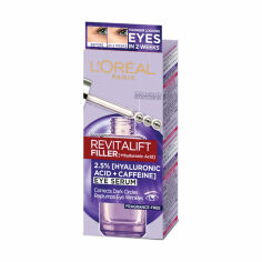 Акція на Сироватка для шкіри навколо очей L'oreal Paris Revitalift Filler 2.5% Hyaluronic Acid + Caffeine Eye Serum з гіалуроновою кислотою та кофеїном, 20 мл від Eva