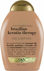 Акция на Шампунь OGX Brazilian Keratin Smooth Розгладжувальний для зміцнення волосся 385 мл от Rozetka