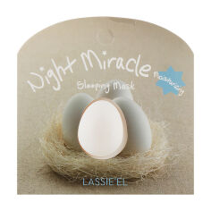 Акція на Нічна капсульна маска для обличчя Lassie'el Night Miracle Egg Sleeping Mask з яйцем, 2*4 г від Eva