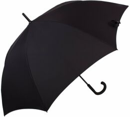 Акция на Противоштормовой зонт-трость мужской полуавтомат Fulton черный (FULG844-Black) от Stylus