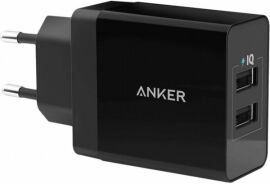 Акція на Anker Usb Wall Charger PowerPort2 2xUSB 24W/4.8A V3 Black (A2021L11) від Y.UA