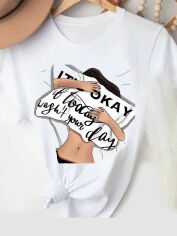 Акція на Футболка жіноча Love&Live Not my day... But okay! LLP02174 XS Бiла від Rozetka