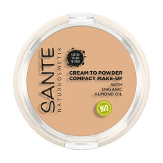 Акція на Компактна крем-біопудра для обличчя Sante Cream To Powder Compact Make-up 01 Cool Ivory, 9 г від Eva