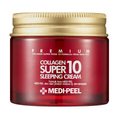 Акція на Омолоджувальний нічний крем для обличчя Medi-Peel Collagen Super10 Sleeping Cream з колагеном, 70 мл від Eva