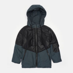 Акція на Дитяча демісезонна куртка для хлопчика Одягайко 22799 128 см Чорна з сірим від Rozetka