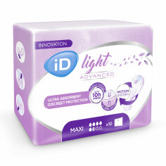 Акція на Урологічні прокладки ID Light Advanced Maxi, 10 шт від Eva