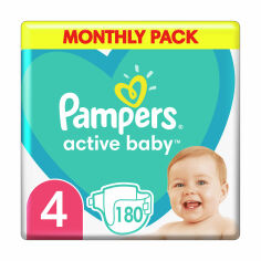 Акція на Підгузки Pampers Active Baby розмір 4 (9-14 кг), 180 шт від Eva