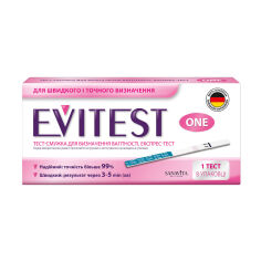 Акція на Експрес-тест для визначення вагітності Evitest One, 1 шт від Eva