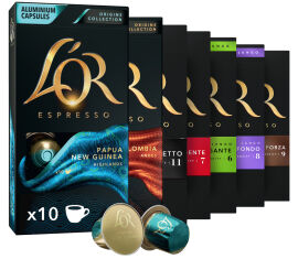 Акція на Набір кавових капсул L'OR Collection сумісні з Nespresso 100% Арабіка 70 шт. від Rozetka