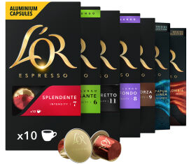Акція на Набір кавових капсул L'OR Collection сумісні з Nespresso 100% Арабіка 100 шт. від Rozetka