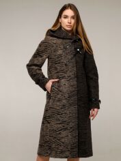 Акция на Пальто зимове з капюшоном жіноче Favoritti П-1287 Sanaz-C Тон 108 44 Кавове от Rozetka